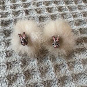 kate spade Fluffy Bunny Pom Pom Earrings